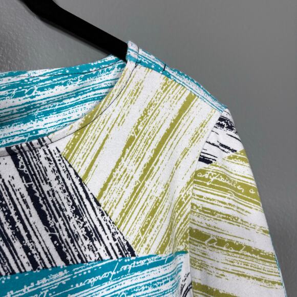 Ruby Rd. Favorites Women's Patchwork Print Colorful Top - Size Petite XL (PXL) - Picture 2 of 6